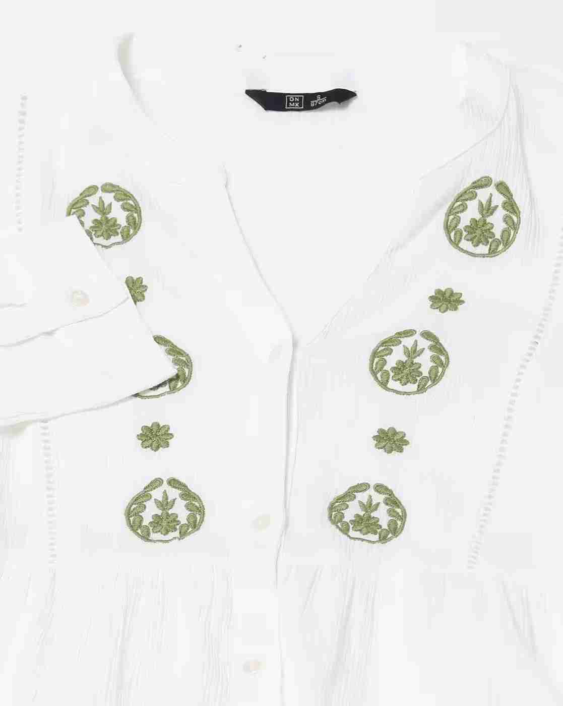 DNMX | Women Embroidered Relaxed Fit Tunic|4