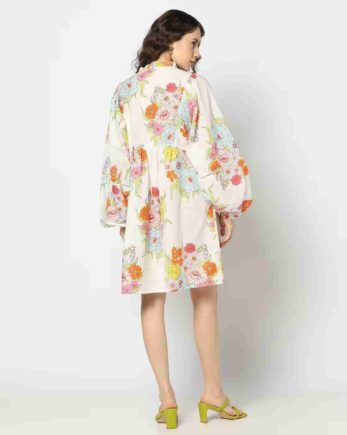 DNMX | Women Floral Print Fit & Flare Dress|2