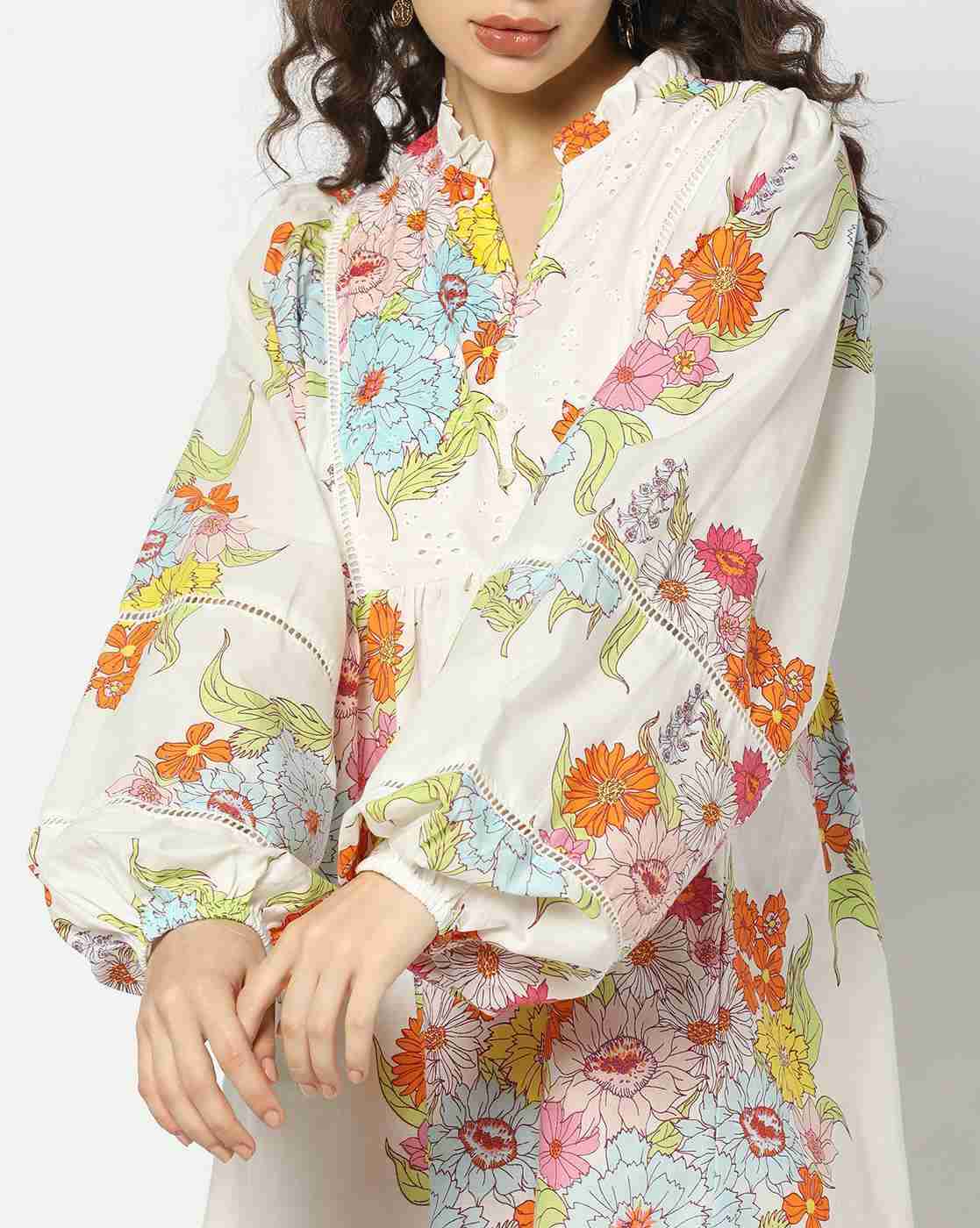 DNMX | Women Floral Print Fit & Flare Dress|3
