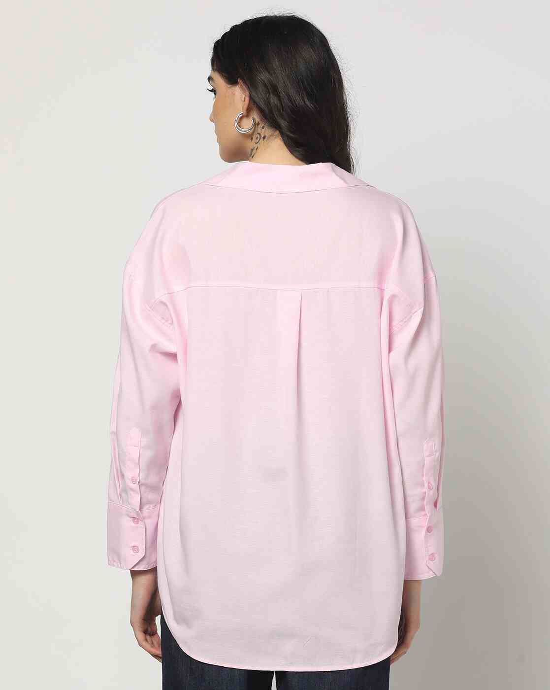 DNMX | Women Loose Fit High-Low Shirt|2