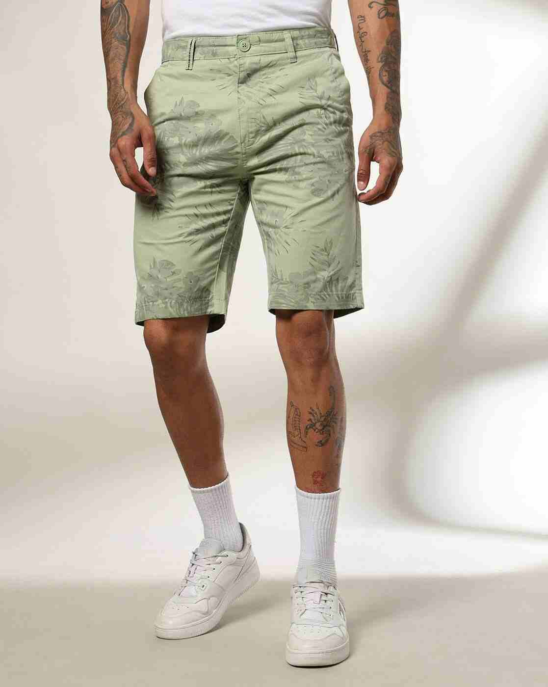 DNMX | Men Floral Print Slim Fit Shorts|0