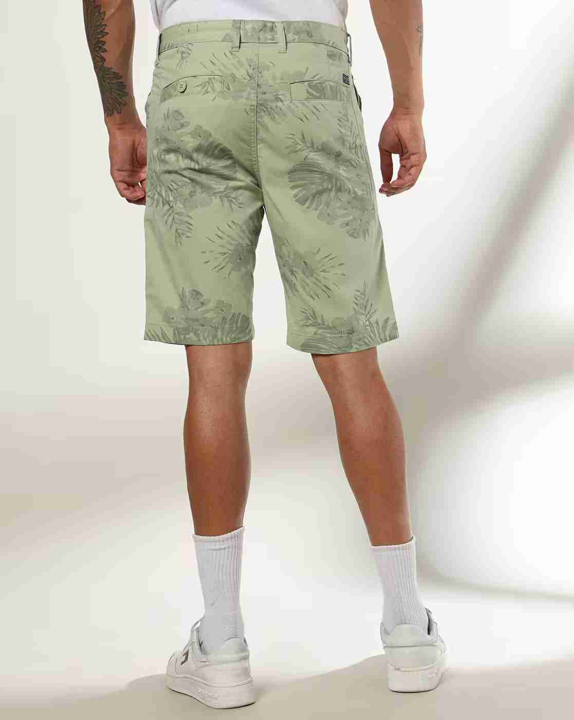 DNMX | Men Floral Print Slim Fit Shorts|2