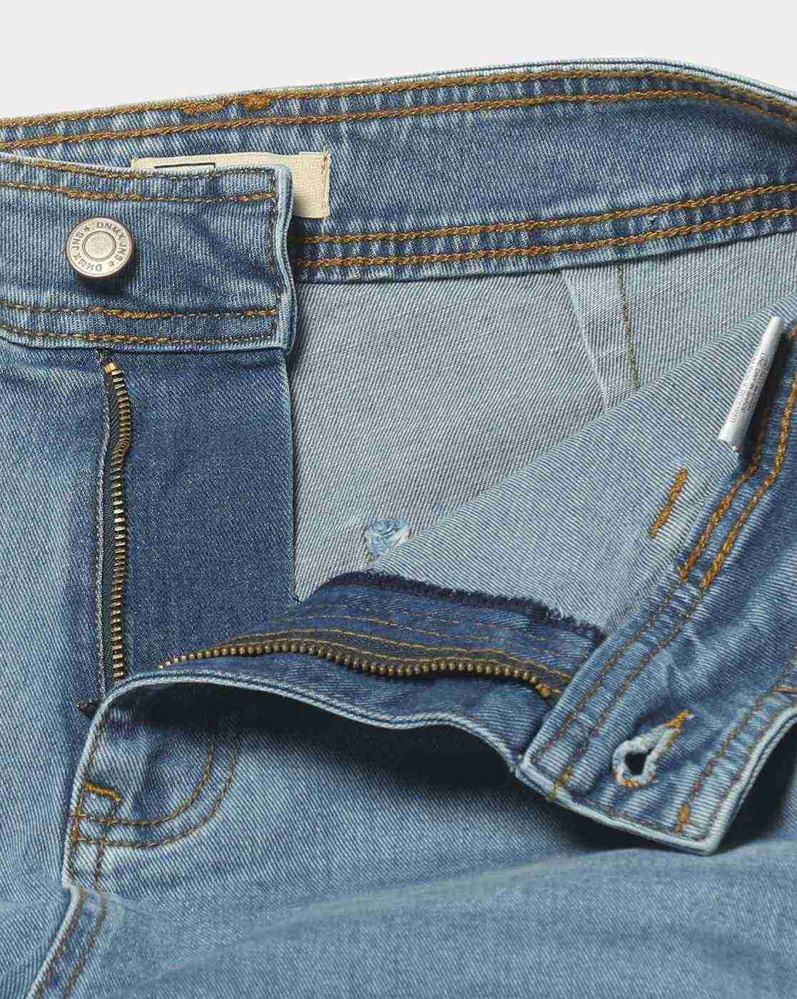 DNMX | Women Lightly Washed Wide-Leg Jeans|4