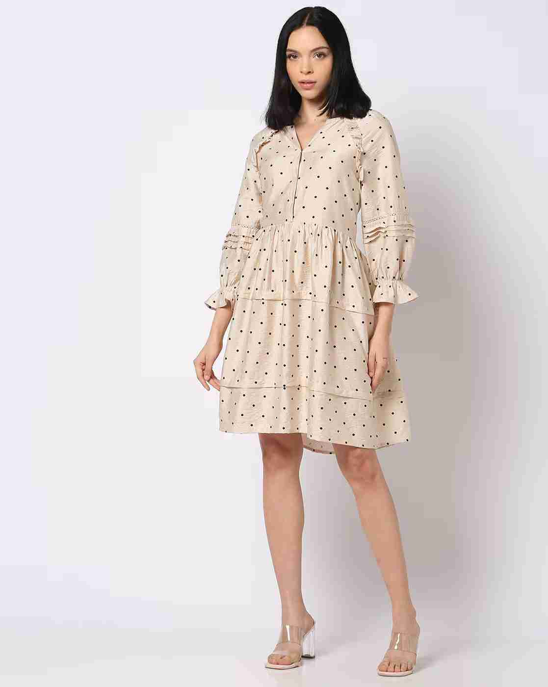 DNMX | Women Polka-Dot Tiered Dress|0