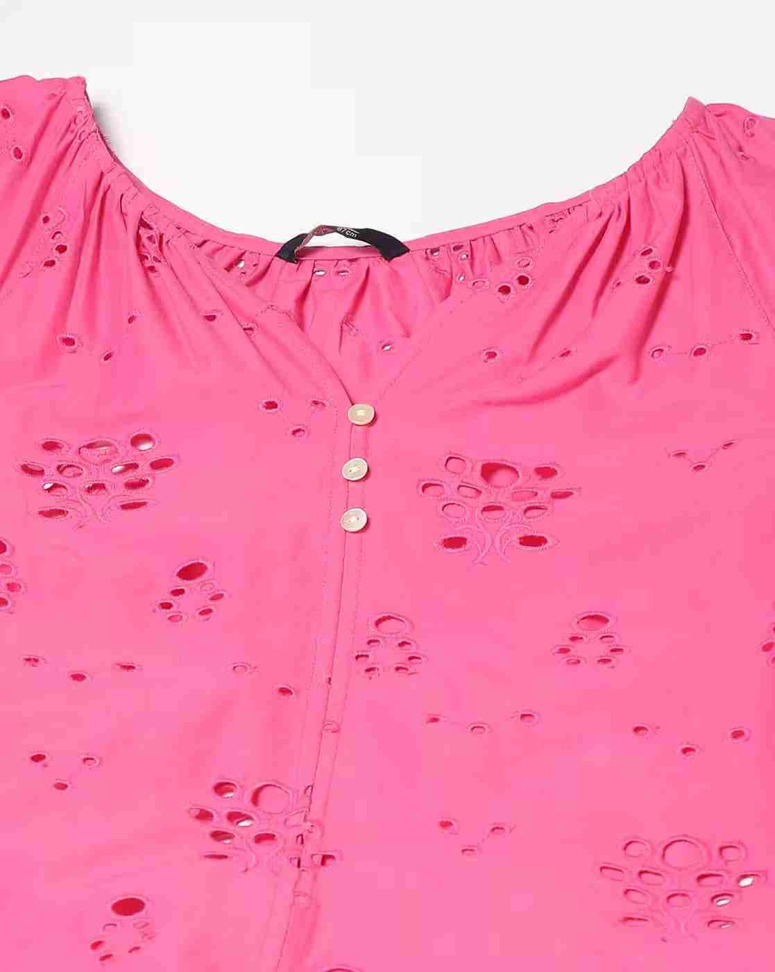 DNMX | Women Schiffli Embroidered Regular Fit Top|4