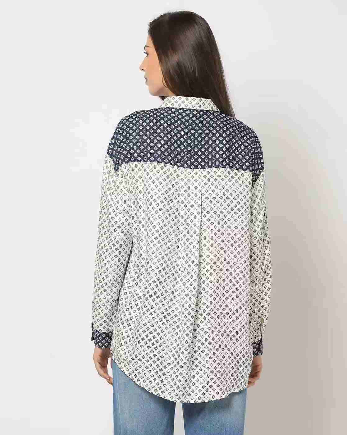 DNMX | Women Printed Relaxed Fit Shirt|2