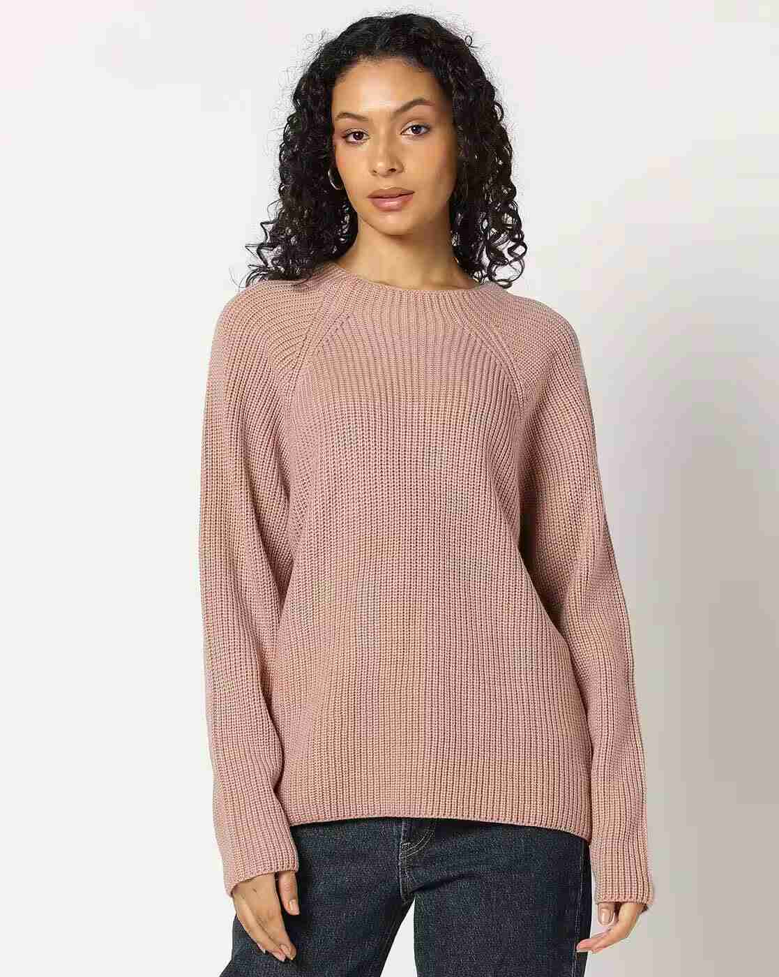 DNMX | Women Ribbed Regular Fit Pullover|3