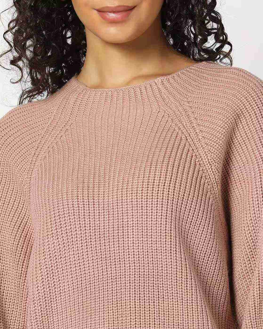 DNMX | Women Ribbed Regular Fit Pullover|4