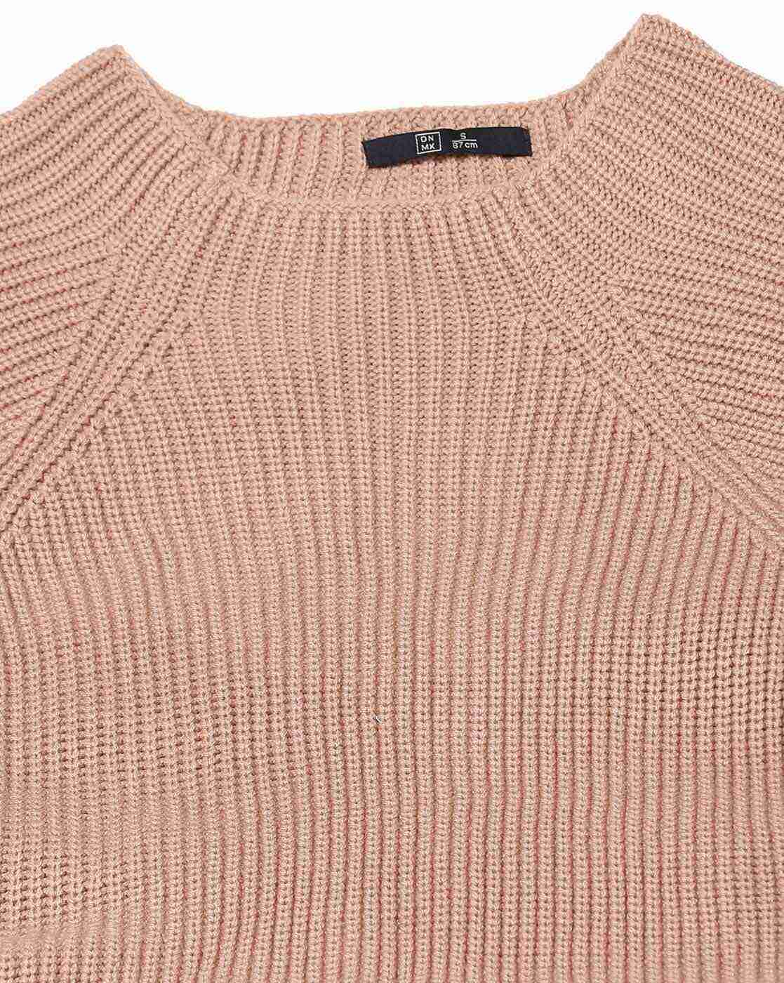 DNMX | Women Ribbed Regular Fit Pullover|5