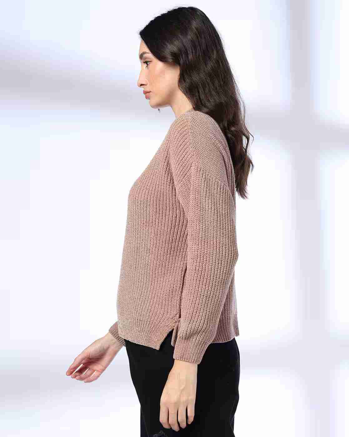 DNMX | Women Knitted Crew-Neck Sweater|1