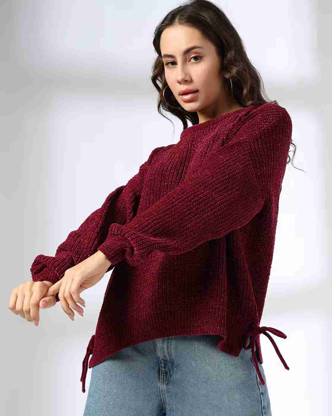 DNMX | Women Knitted Crew-Neck Sweater|0