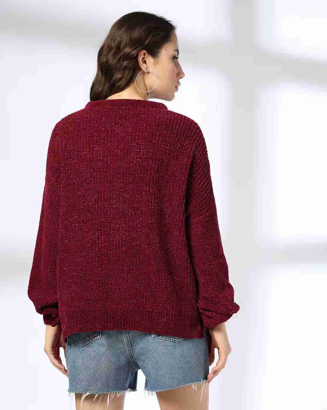 DNMX | Women Knitted Crew-Neck Sweater|2