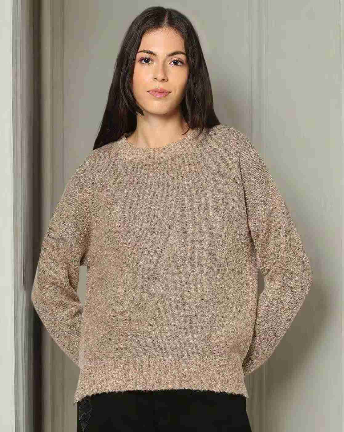 DNMX | Women Boxy Fit Crew-Neck Pullover|0