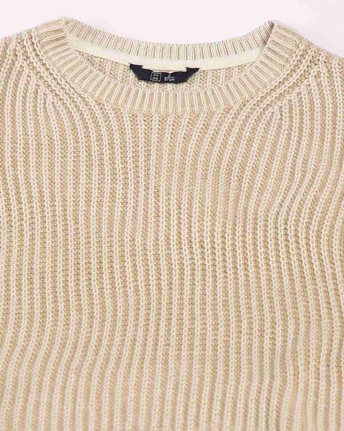 DNMX | Women Ribbed Regular Fit Round-Neck Pullover|5