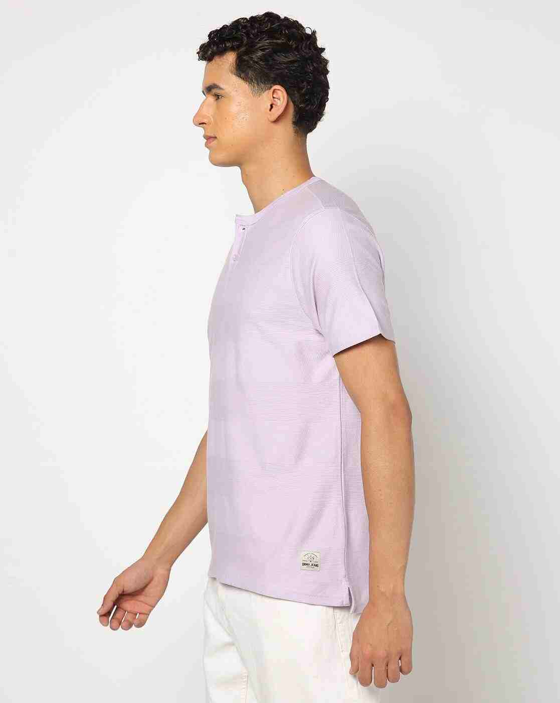 DNMX | Men Regular Fit Henley T-Shirt|1