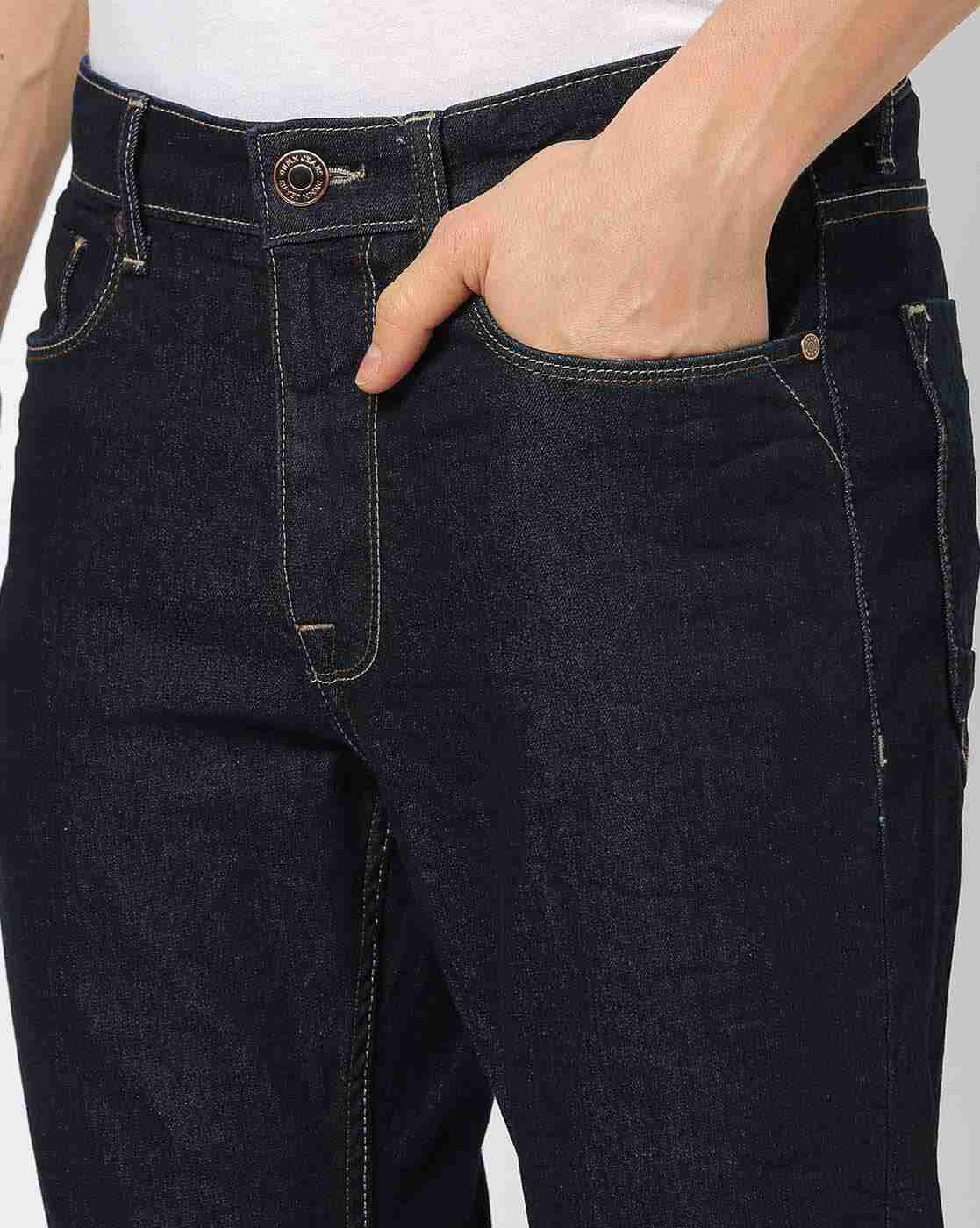DNMX | Men Lightly Washed Slim Straight Jeans|3