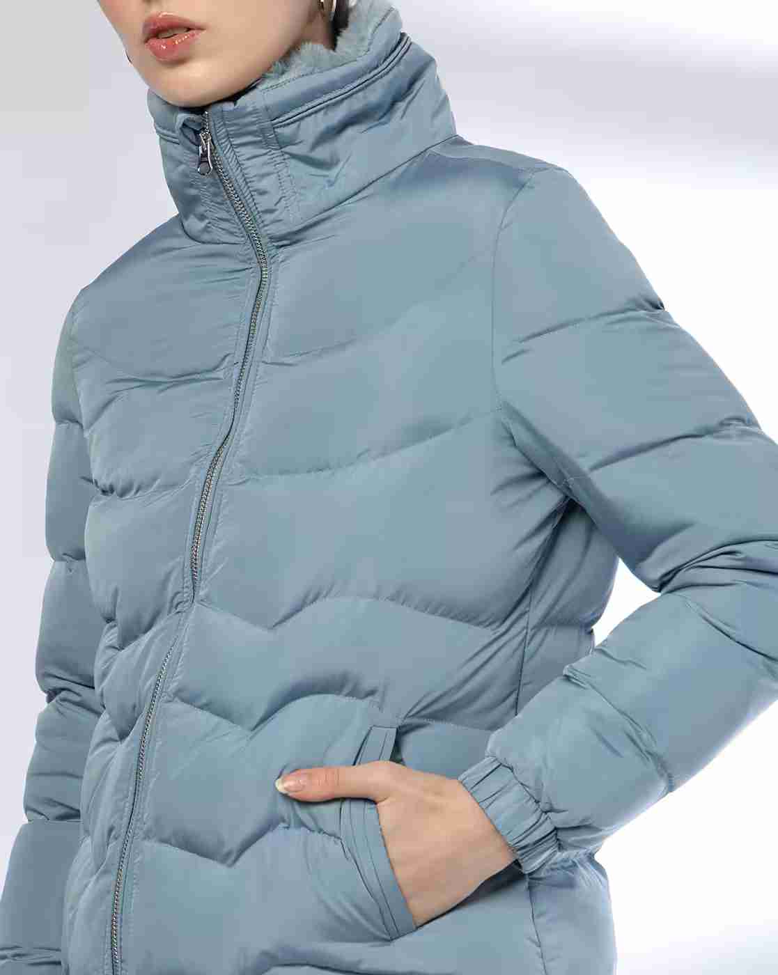 DNMX | Women Regular Fit Zip-Front Puffer Jacket|3