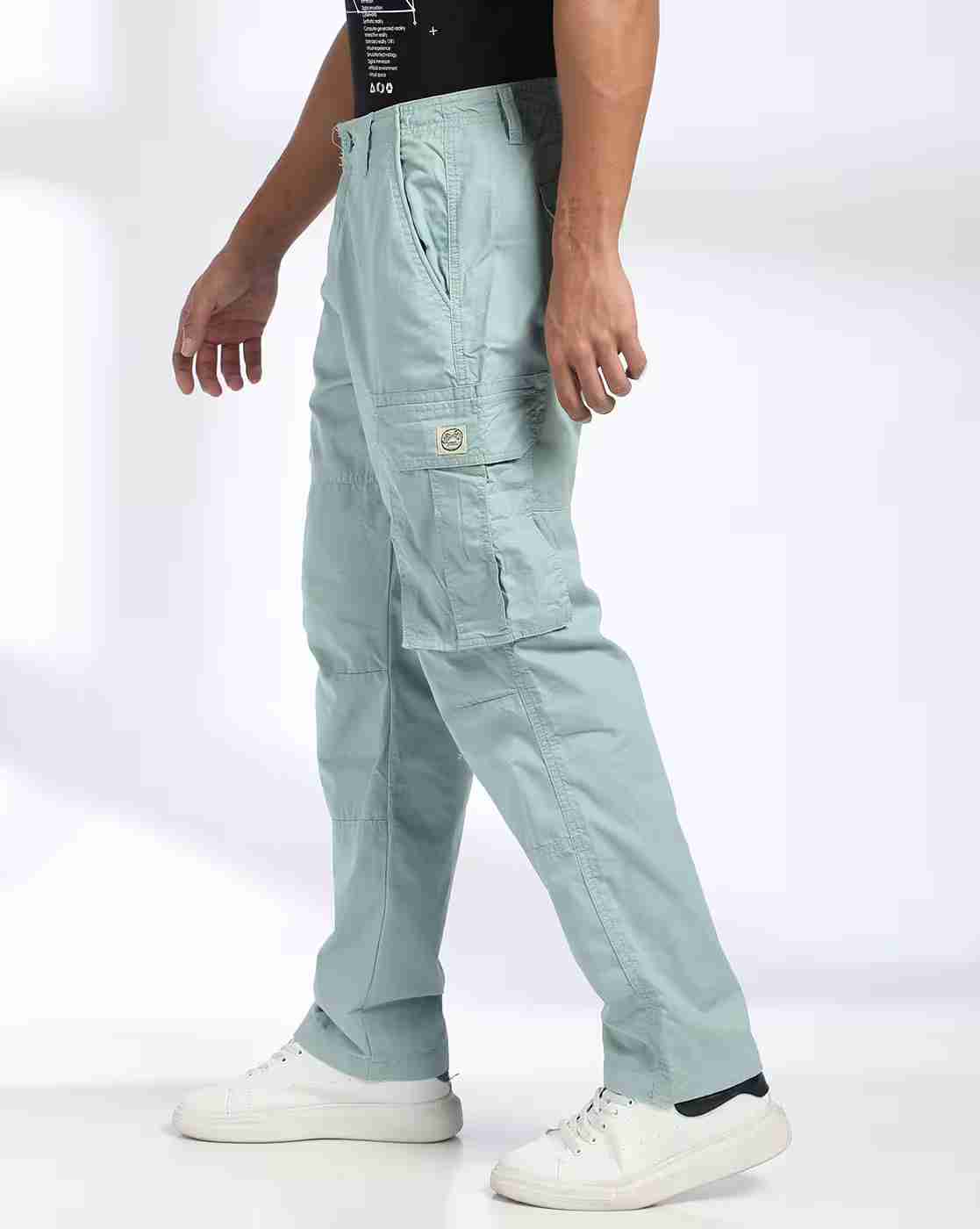 DNMX | Men Flat-Front Loose Fit Cargo Pants|1