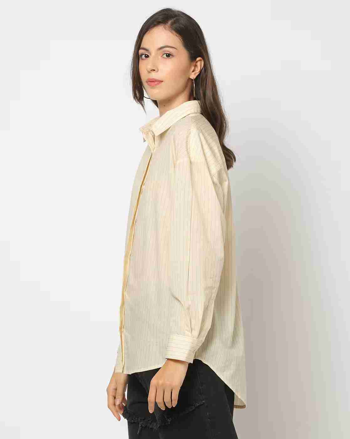 DNMX | Women Striped Regular Fit Shirt|1