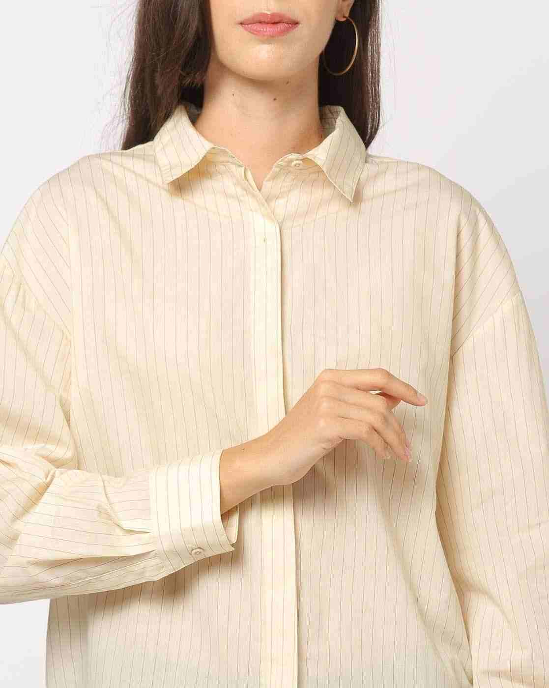 DNMX | Women Striped Regular Fit Shirt|4