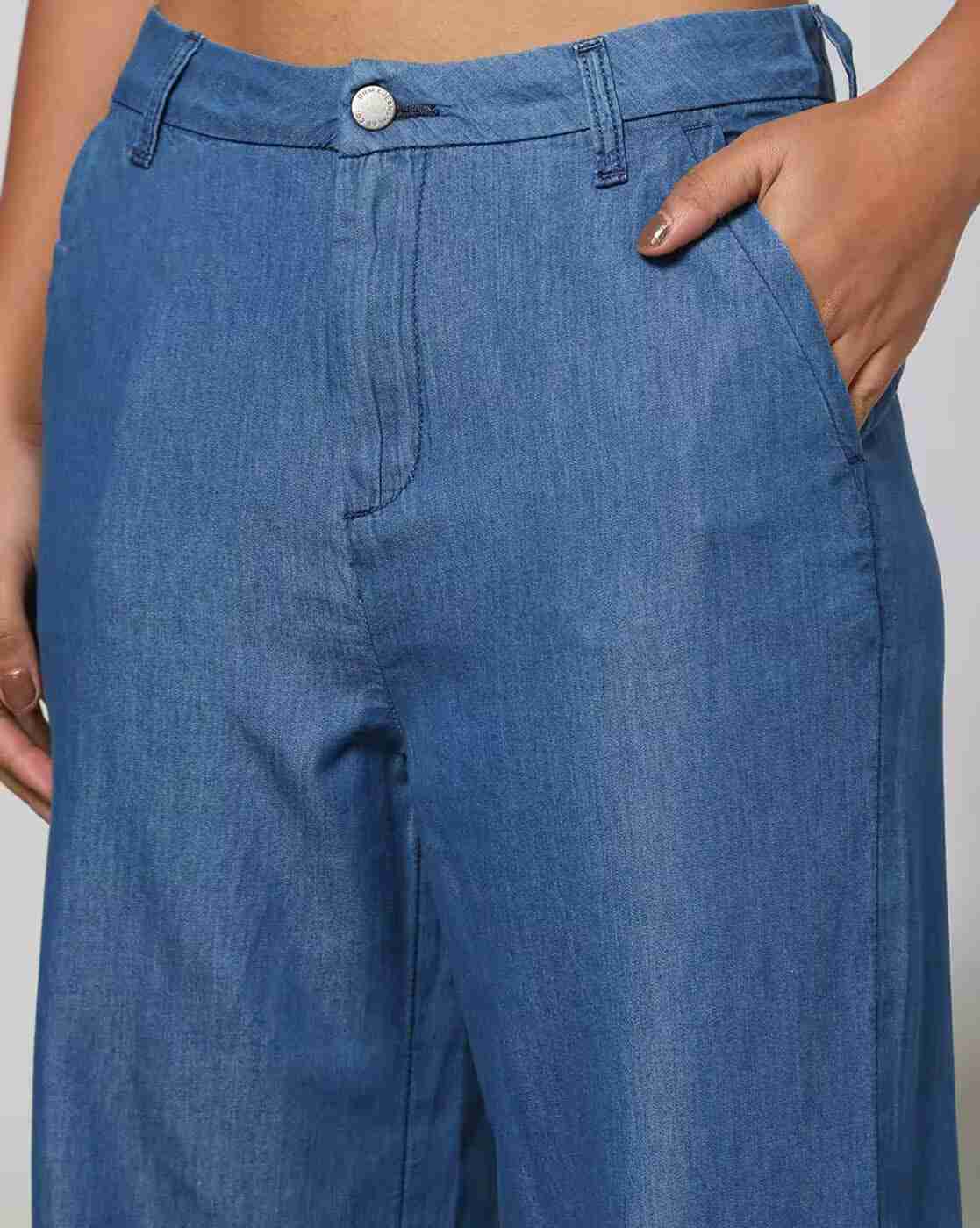 DNMX | Women Wide-Leg Flat-Front Trousers|3