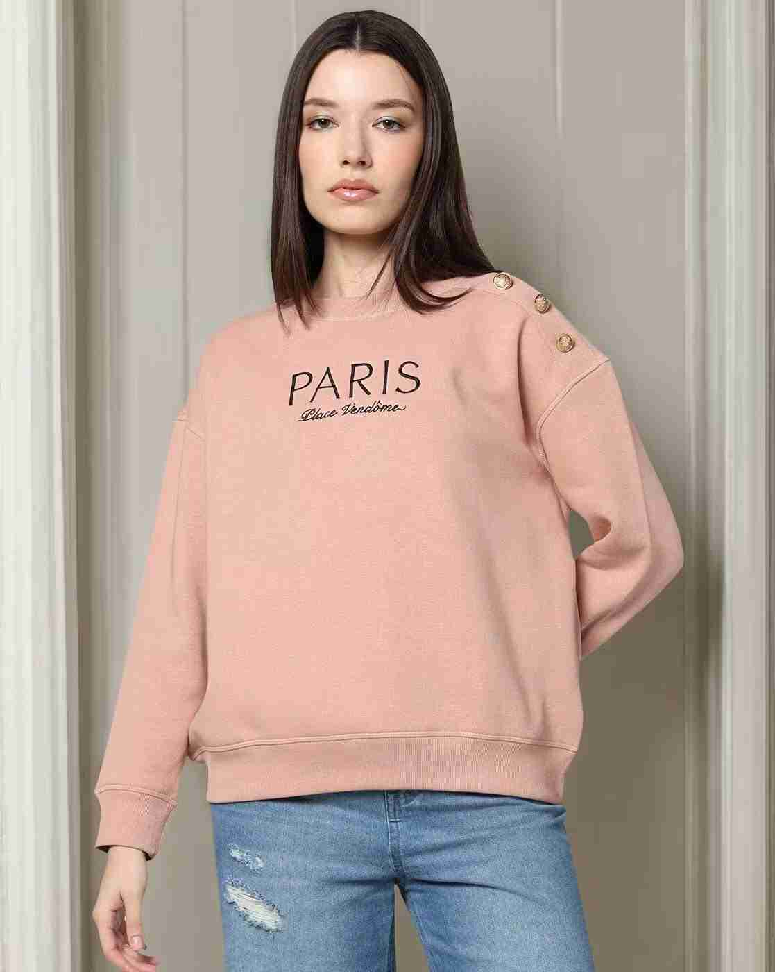 DNMX | Women Typographic Print Regular Fit Sweatshirt|0