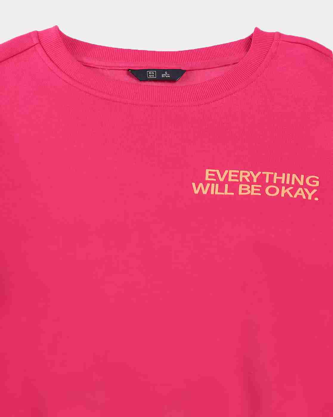 DNMX | Women Typographic Print Oversized Sweatshirt|5