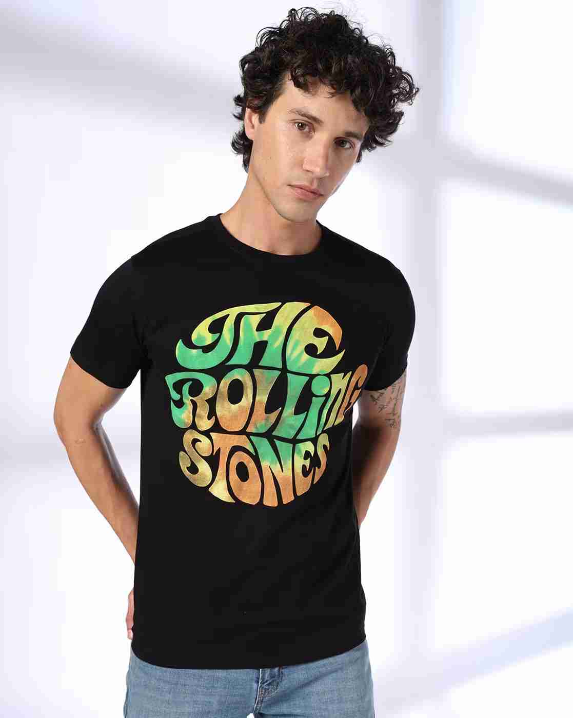 DNMX | Men Typographic Print Slim Fit Crew-Neck T-Shirt|0