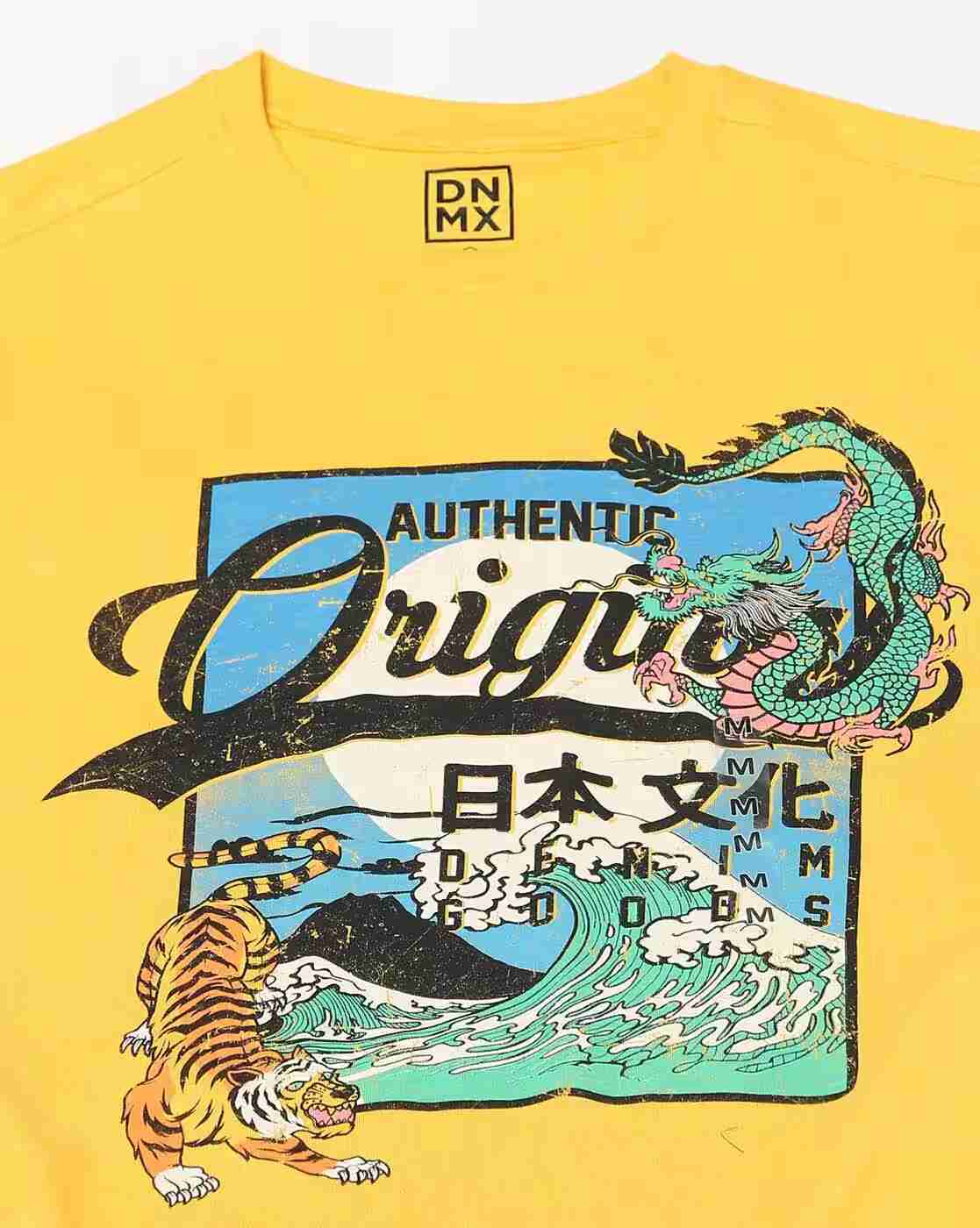 DNMX | Men Graphic Print Slim Fit Crew-Neck T-Shirt|4