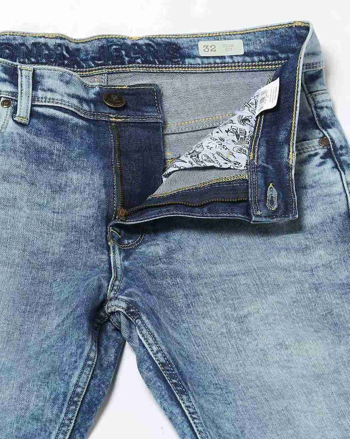 DNMX | Men Heavily Washed Straight Jeans|4