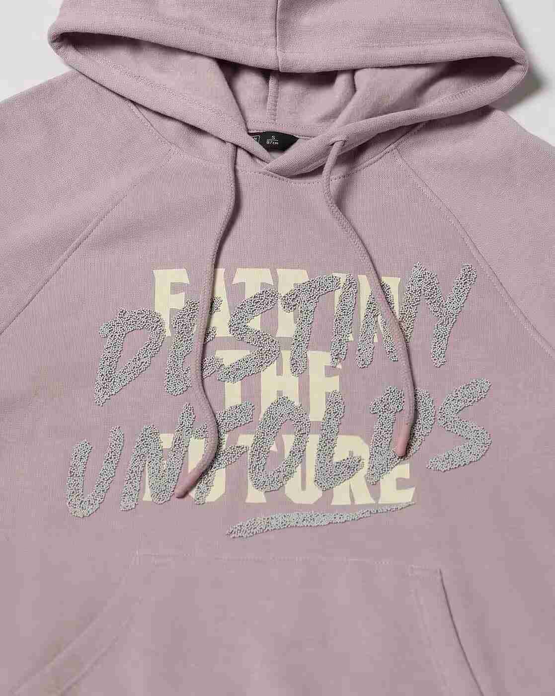 DNMX | Women Typographic Print Regular Fit Hoodie|4