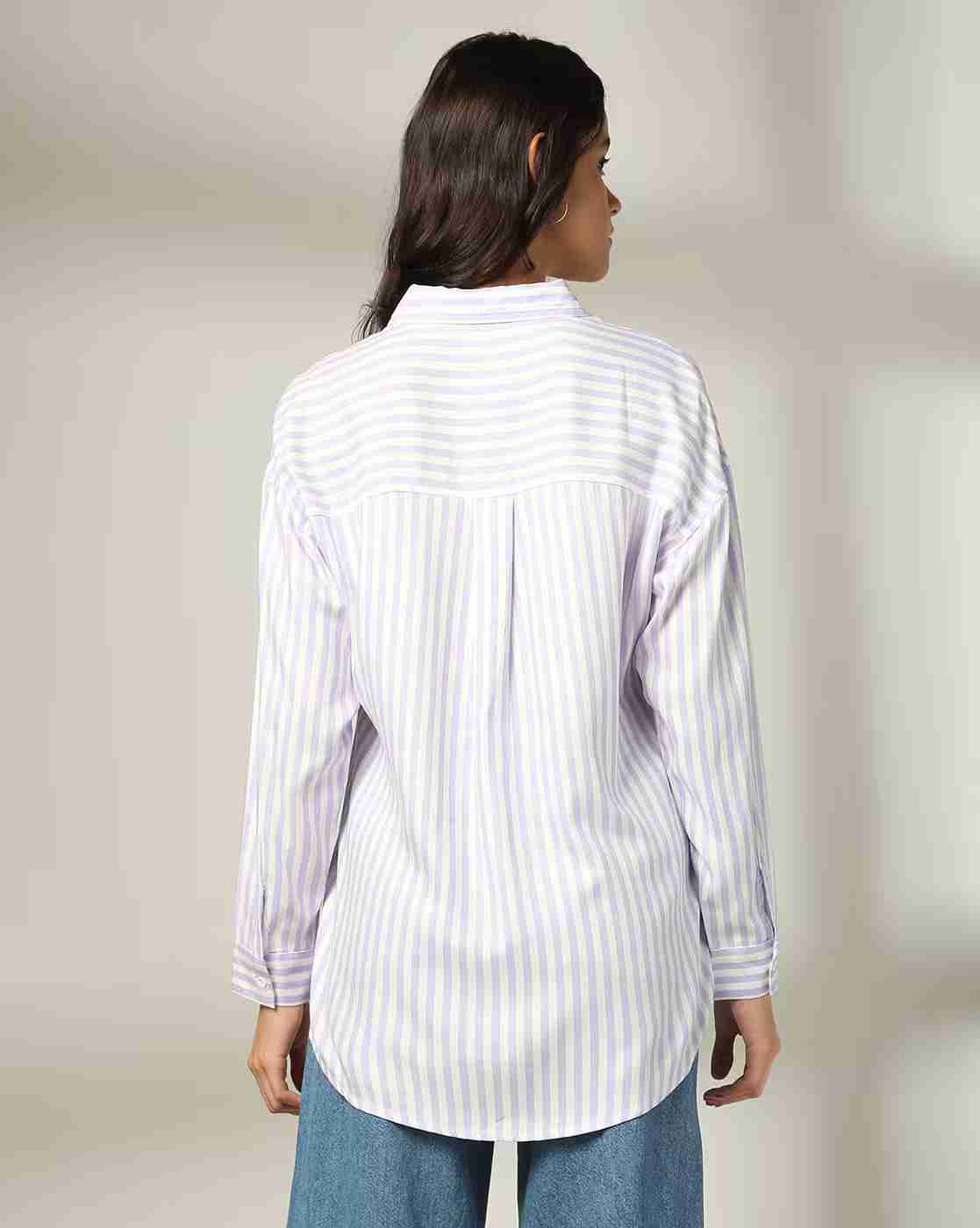 DNMX | Women Striped Relaxed Fit Shirt|2