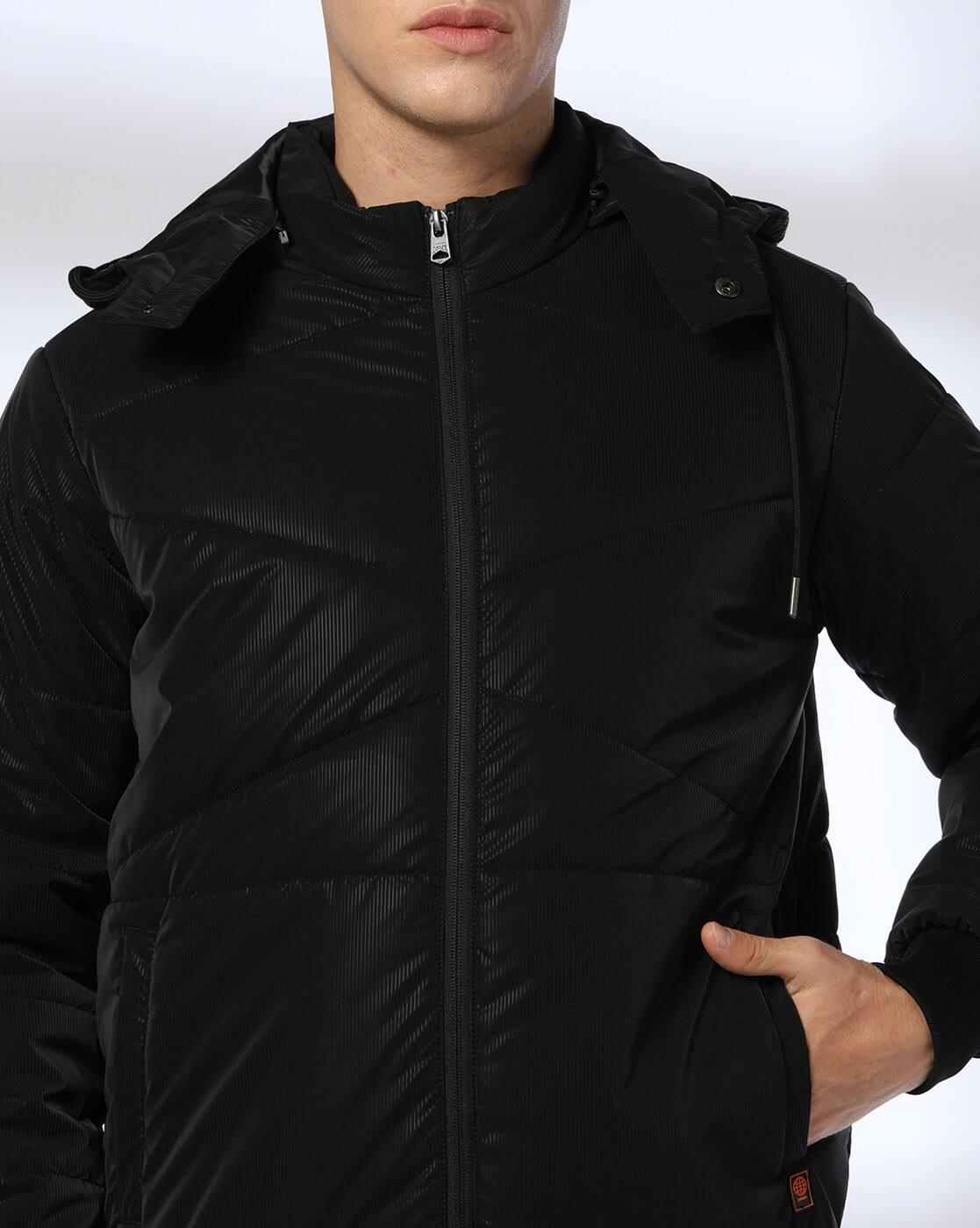 DNMX | Men Quilted Regular Fit Jacket with Detachable Hood|4