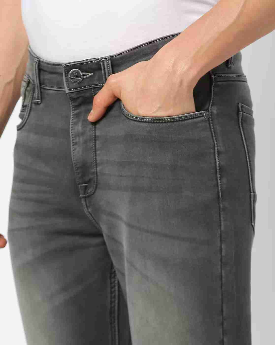 DNMX | Men Mid-Wash Straight Fit Jeans|3