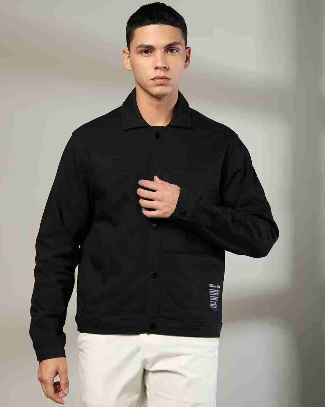 DNMX | Men Regular Fit Shacket Jacket with Insert Pockets|3