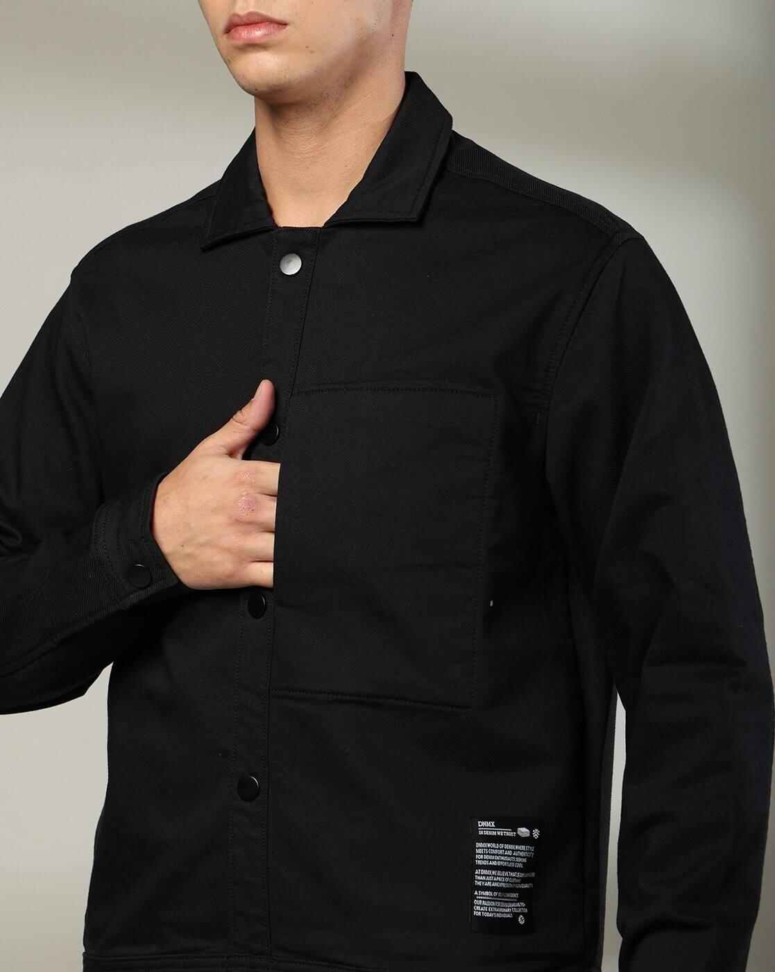 DNMX | Men Regular Fit Shacket Jacket with Insert Pockets|4