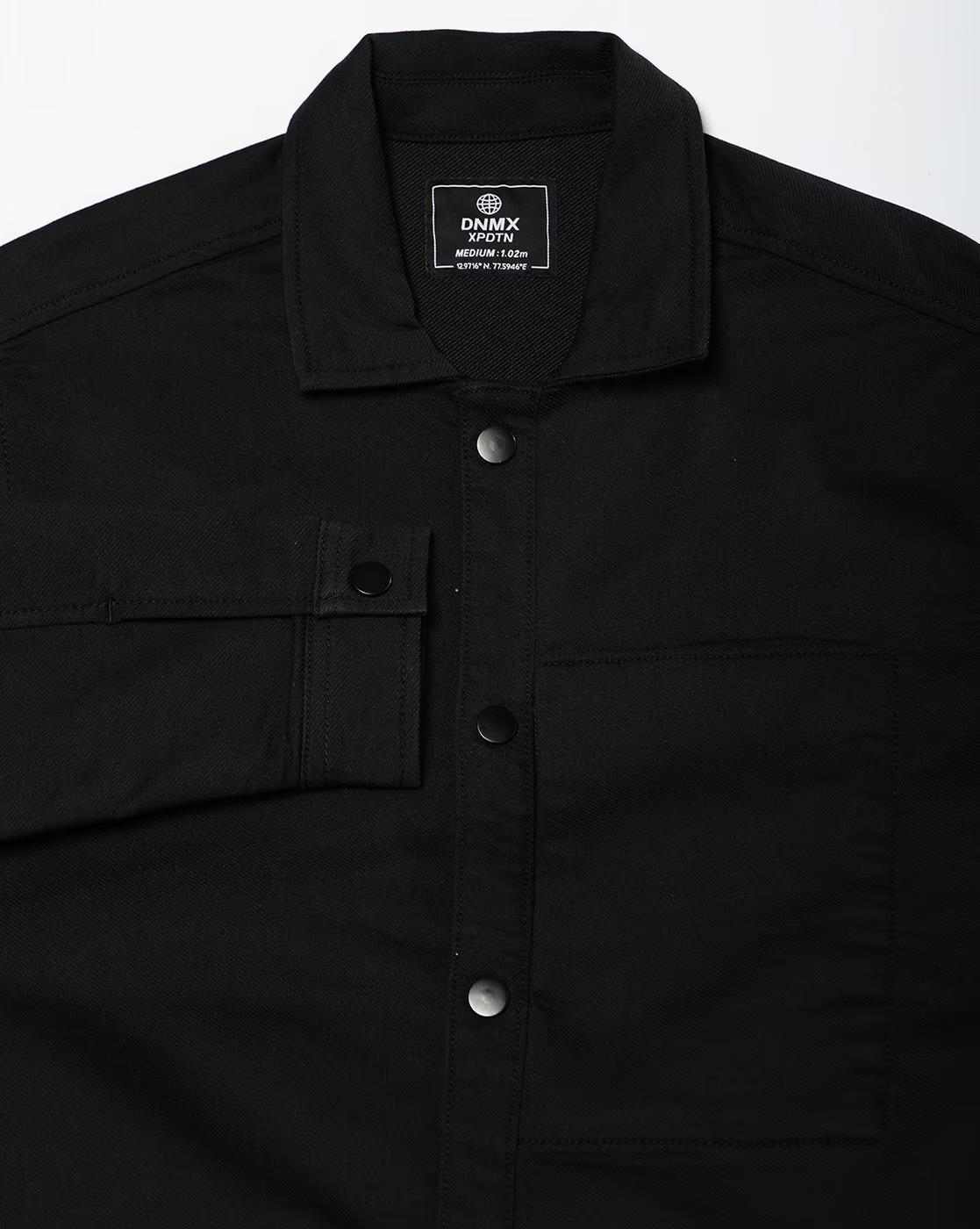 DNMX | Men Regular Fit Shacket Jacket with Insert Pockets|5