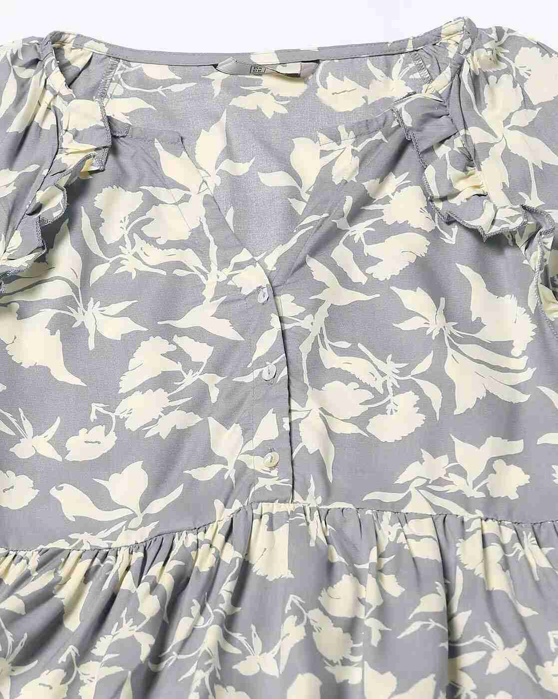 DNMX | Women Floral Print A-Line Dress|4