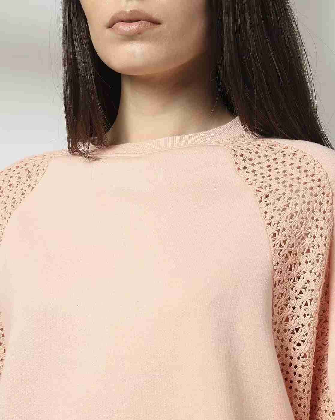 DNMX | Women Regular Fit Sweatshirt with Lace Detail|3