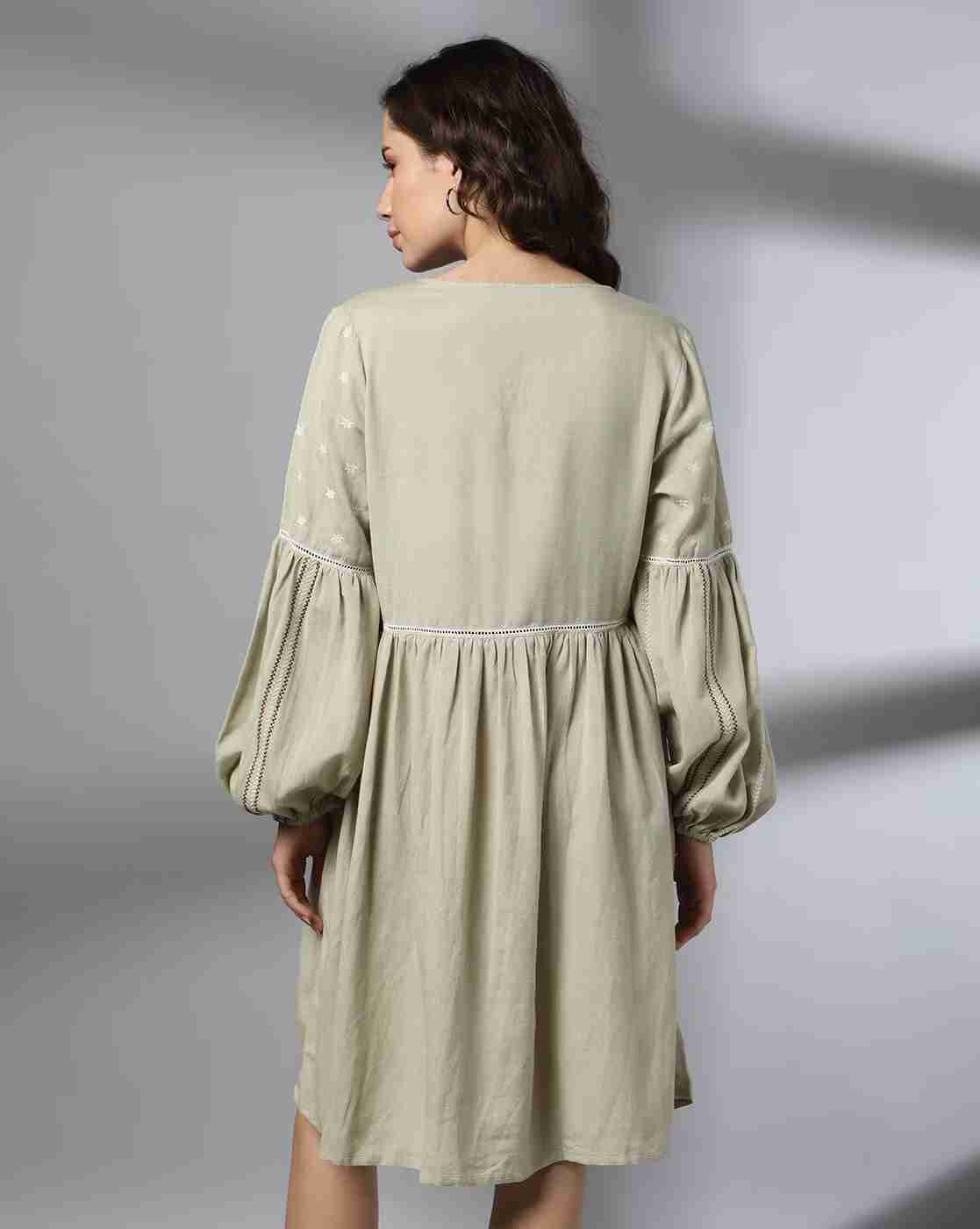 DNMX | Women Embroidered Relaxed Fit Tunic|2