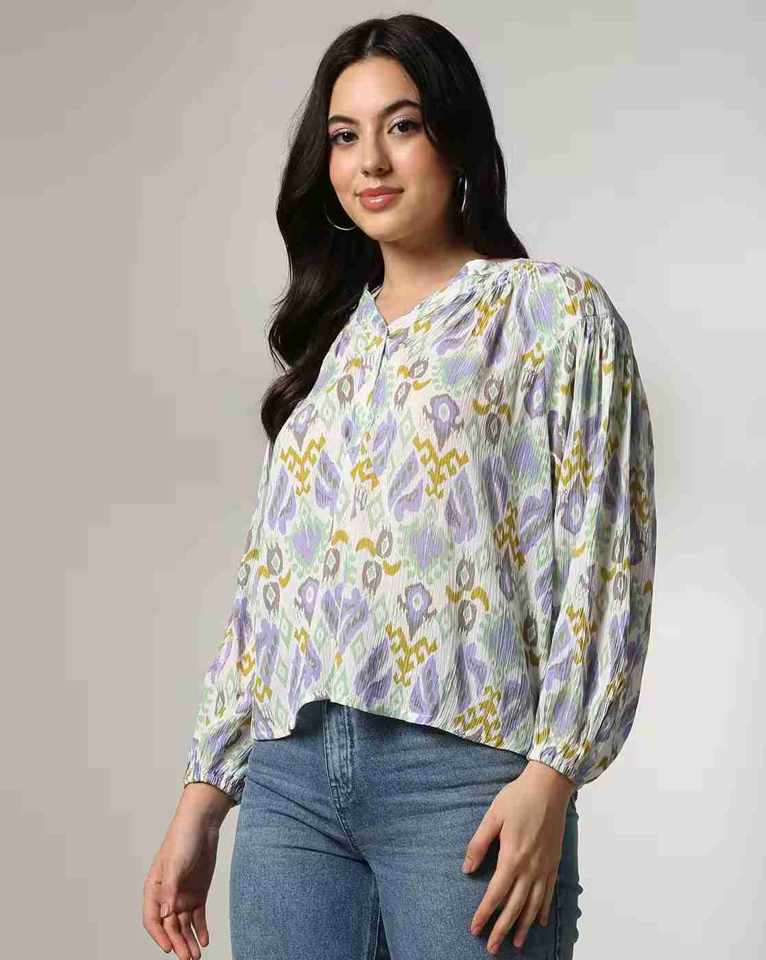 DNMX | Women Printed Regular Fit Top|0