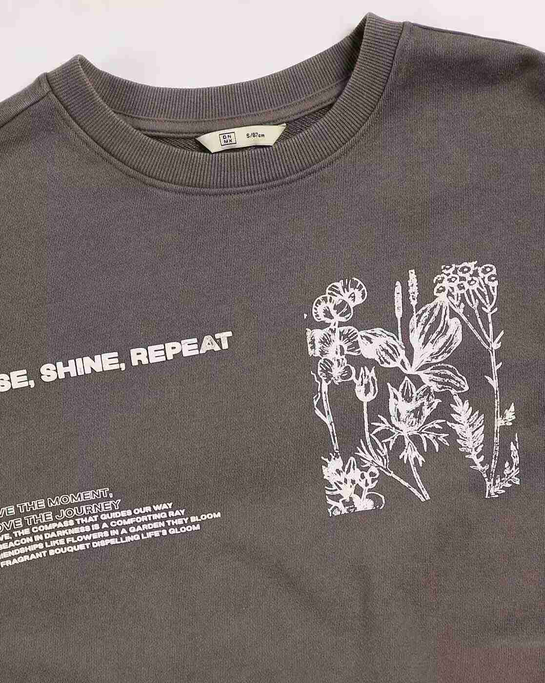 DNMX | Women Graphic Print Oversized Sweatshirt|5