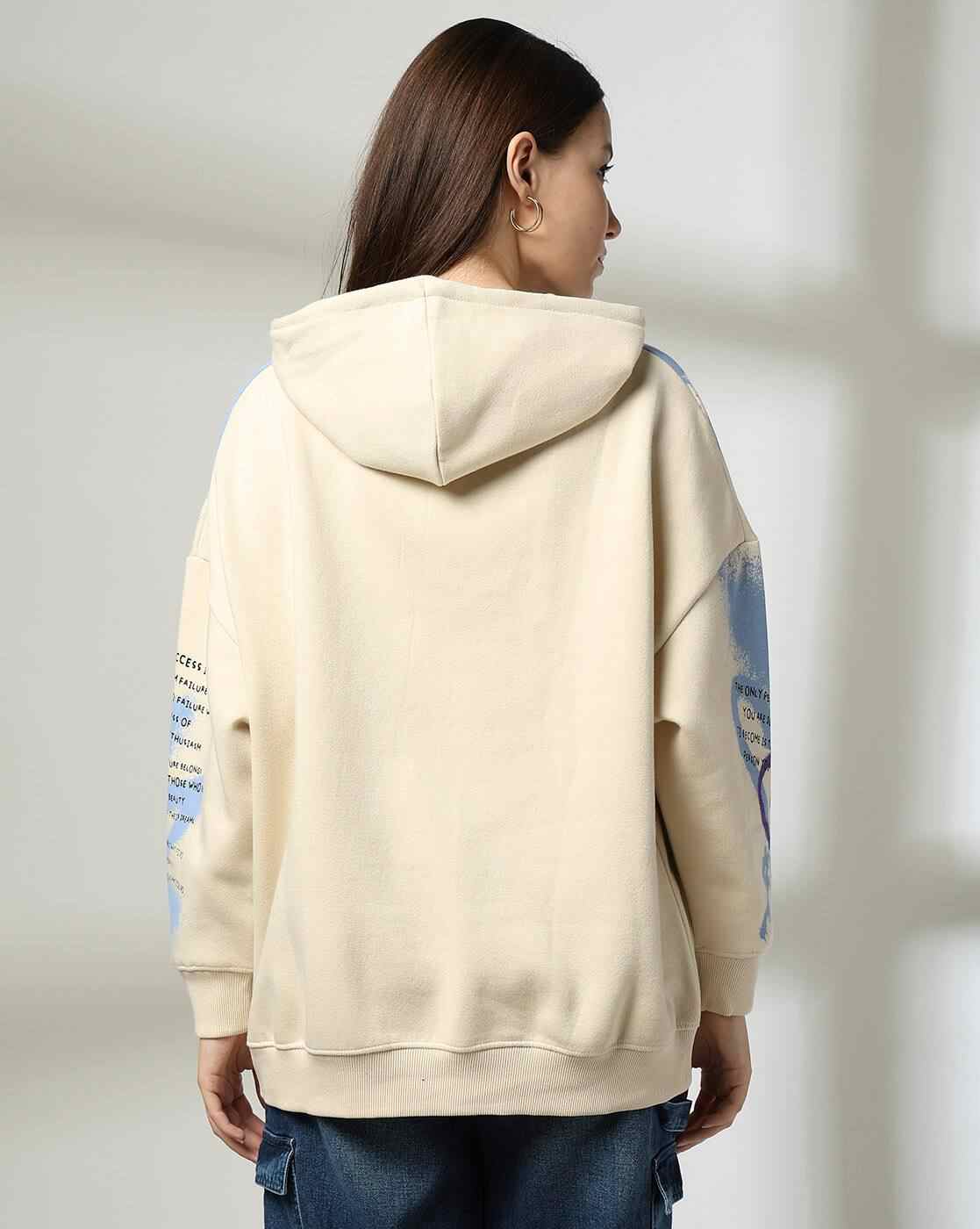 DNMX | Women Graphic Print Oversized Hoodie|2