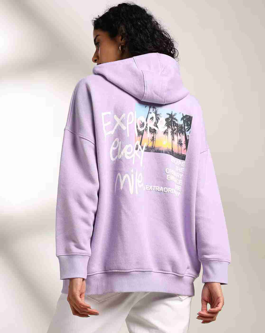 DNMX | Women Graphic Print Oversized Hoodie|2