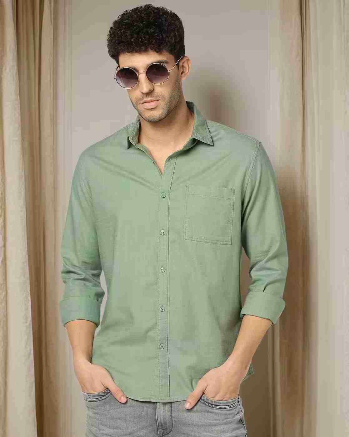 DNMX | Men Regular Fit Shirt with Patch Pocket|0