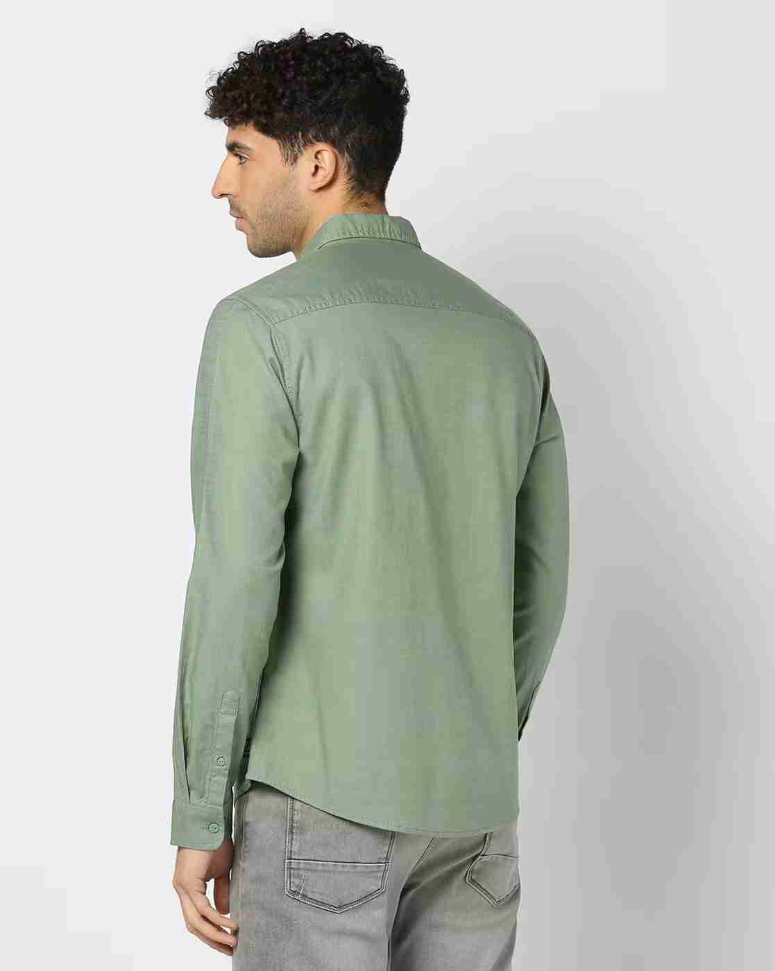 DNMX | Men Regular Fit Shirt with Patch Pocket|2