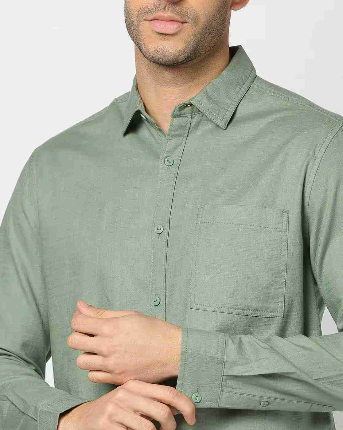 DNMX | Men Regular Fit Shirt with Patch Pocket|3
