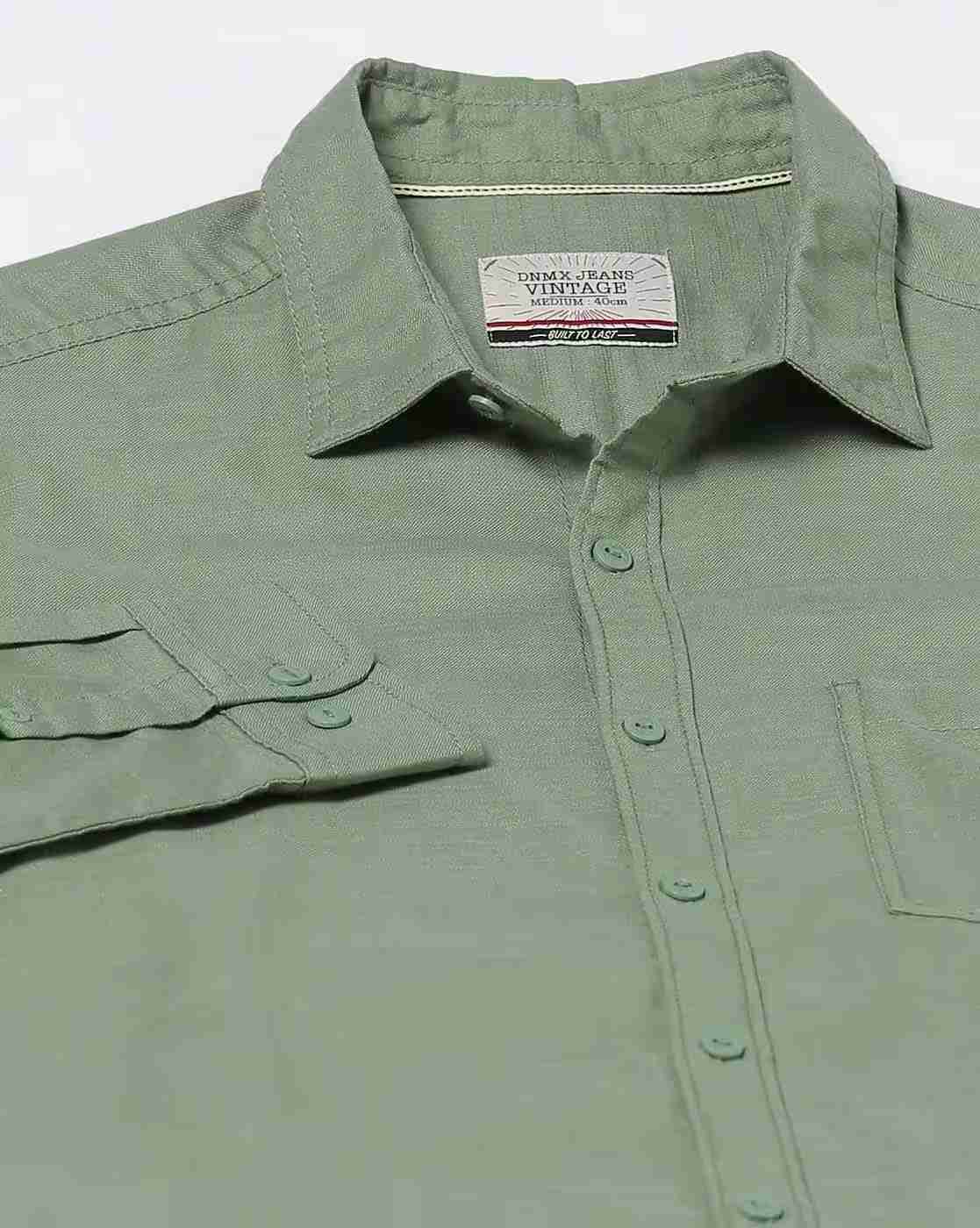 DNMX | Men Regular Fit Shirt with Patch Pocket|4