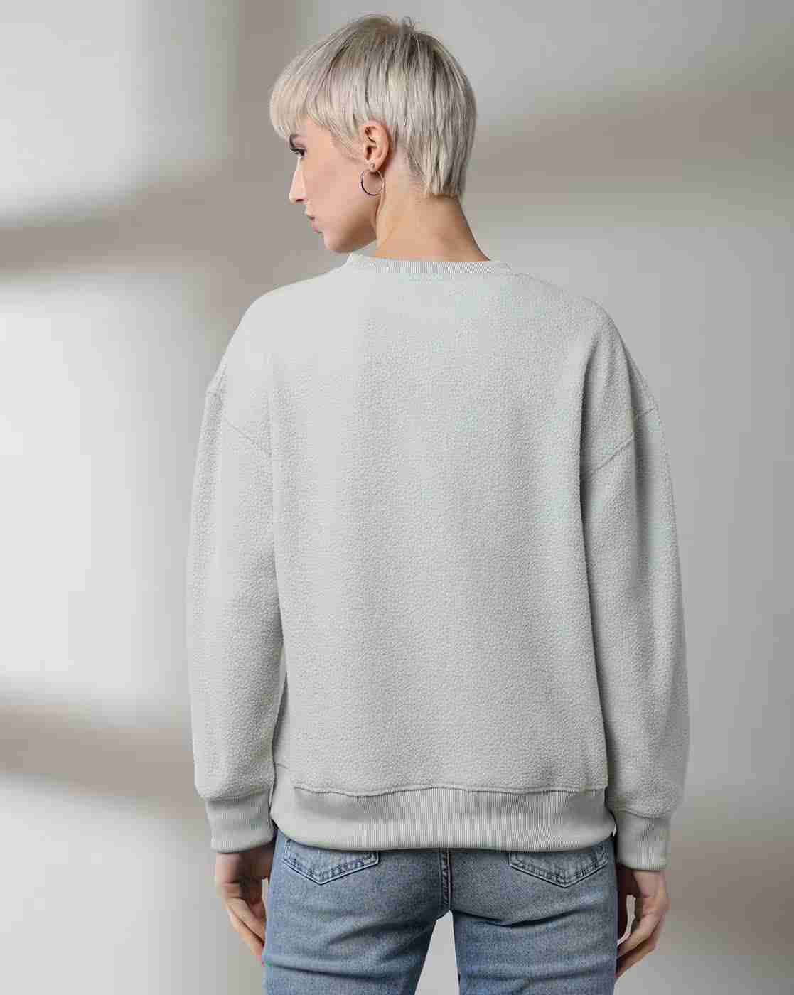 DNMX | Women Fleece Sweatshirt with Tonal Embroidery|2