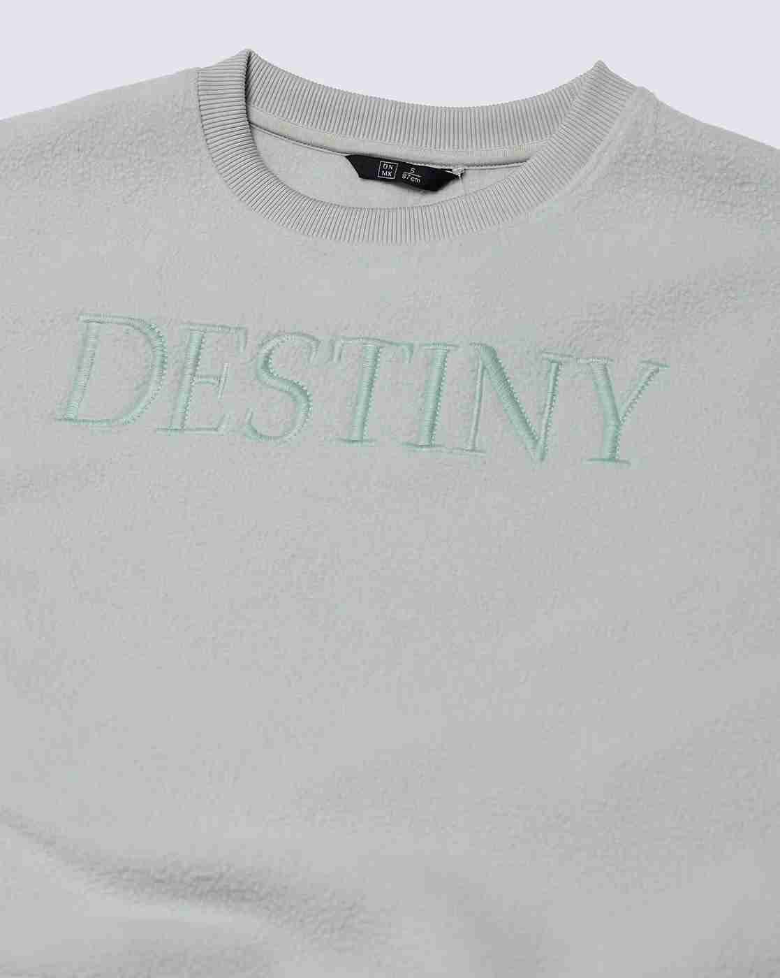 DNMX | Women Fleece Sweatshirt with Tonal Embroidery|4